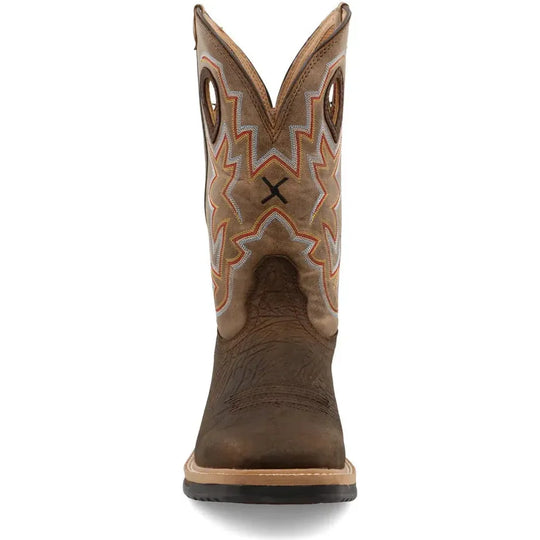 Twisted X Men's Lite 12" Steel Toe Western Work Boot - Taupe - MLCW022 - Overlook Boots