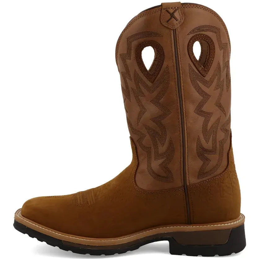 Twisted X Men's Lite 12" Comp Toe Waterproof Western Work Boot - Brown - MLCCW05