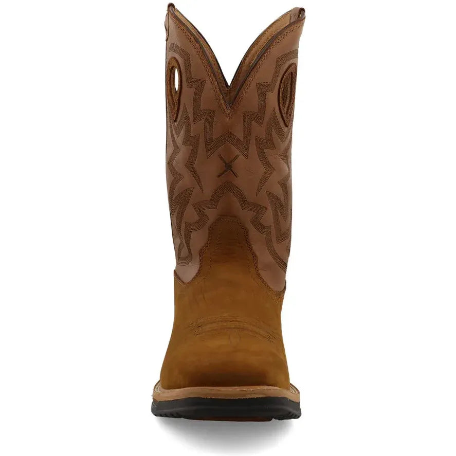 Twisted X Men's Lite 12" Comp Toe Waterproof Western Work Boot - Brown - MLCCW05