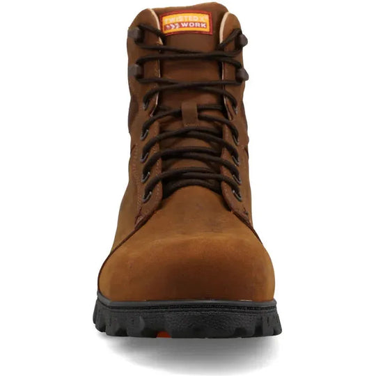 Twisted X Men's Classic 6" Comp Toe Lace Up Work Boot - Brown - MODNW01 - Overlook Boots