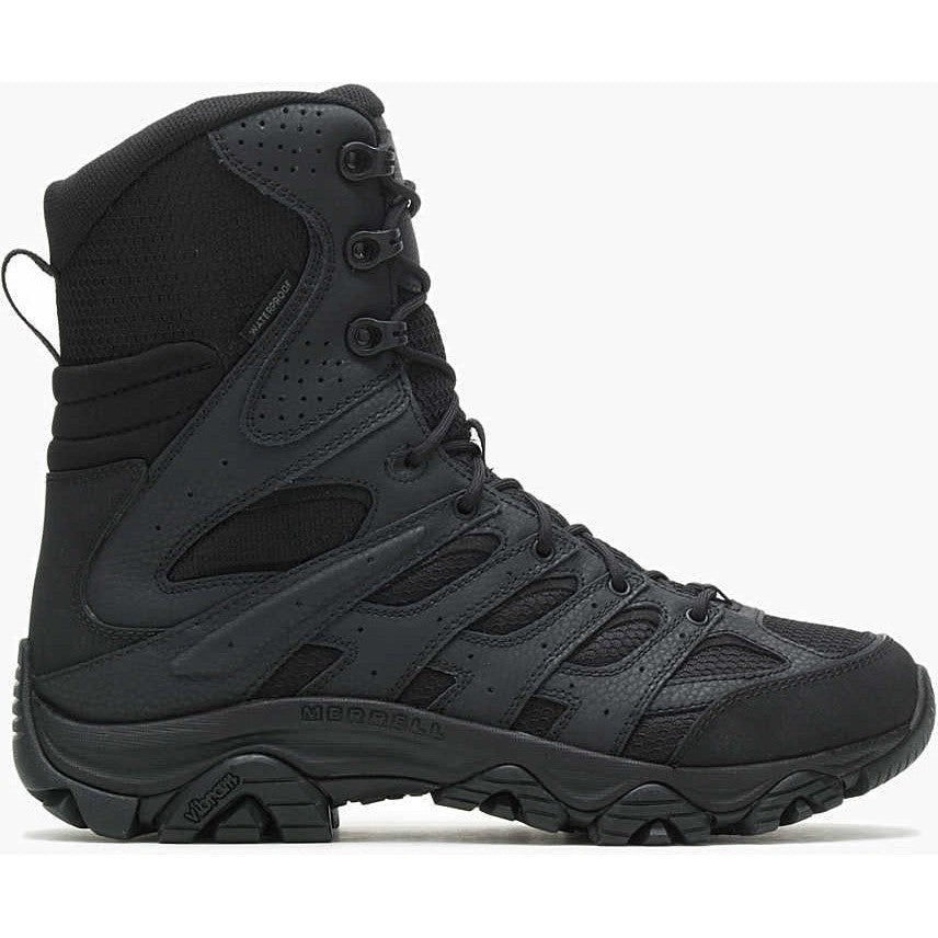 Merrell Work Men's Moab 3.8" Tactical Zip WP Hiking Boot -Black- J003907  - Overlook Boots