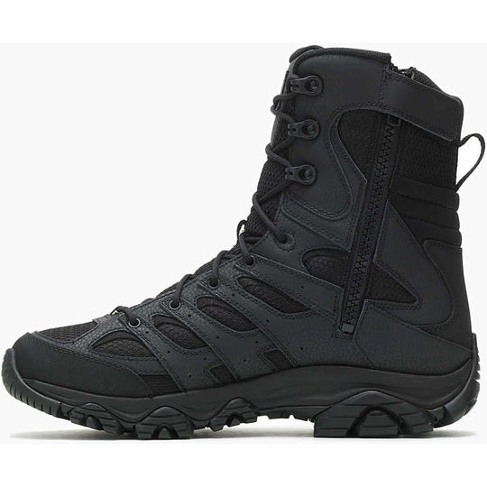 Merrell Work Men's Moab 3.8" Tactical Zip WP Hiking Boot -Black- J003907  - Overlook Boots