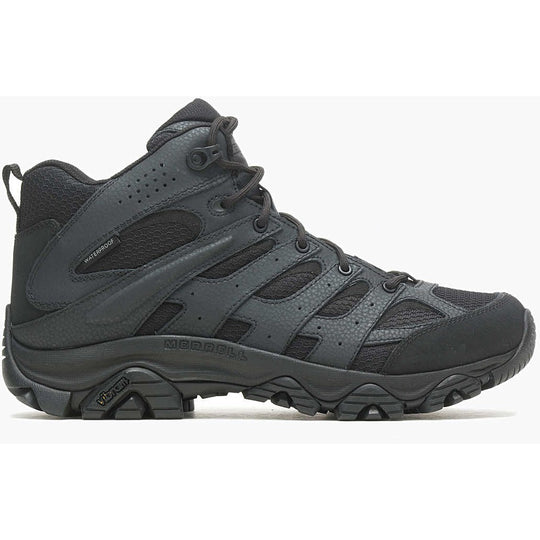 Merrell Work Men's Moab 3 Mid Tactical WP Hiking Boot -Black- J003911  - Overlook Boots