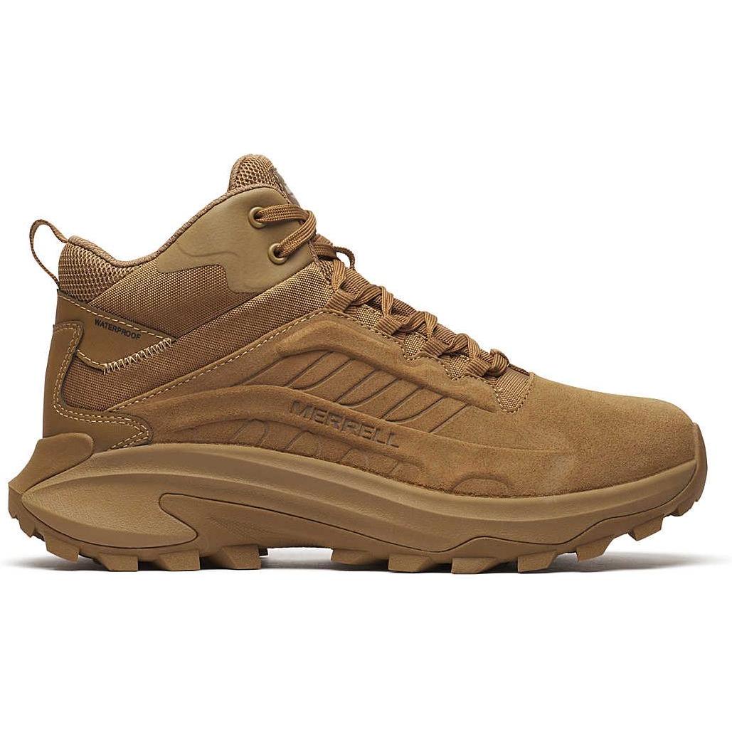 Merrell Work Unisex Moab Speed 2 Tactical Waterproof Work Shoe - Coyote - J007943 3.5 / Medium / Coyote - Overlook Boots
