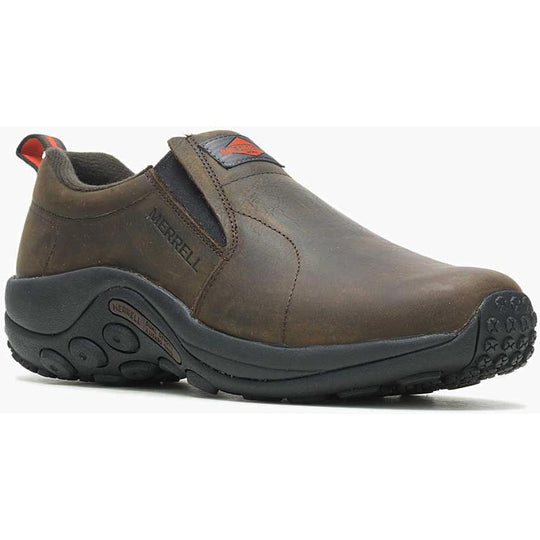 Merrell Work Men's Jungle Moc Waterproof Leather SR Work Shoe - Espresso - J099323W 7 / Wide / Brown - Overlook Boots