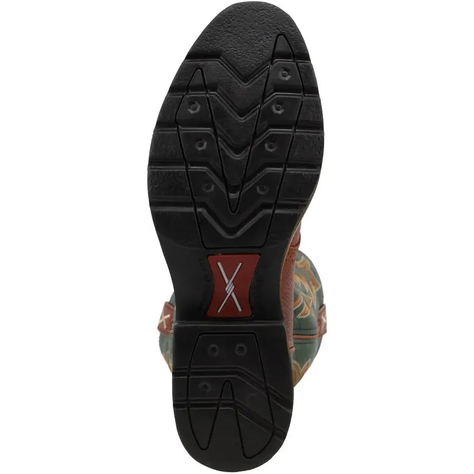 Twisted X Men's 12" Steel Toe Western Work Boot - Green - MSC0005