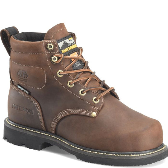 Matterhorn Men's D30 6" Steel Toe Waterproof Metguard Work Boot -Brown- MT2520 - Overlook Boots
