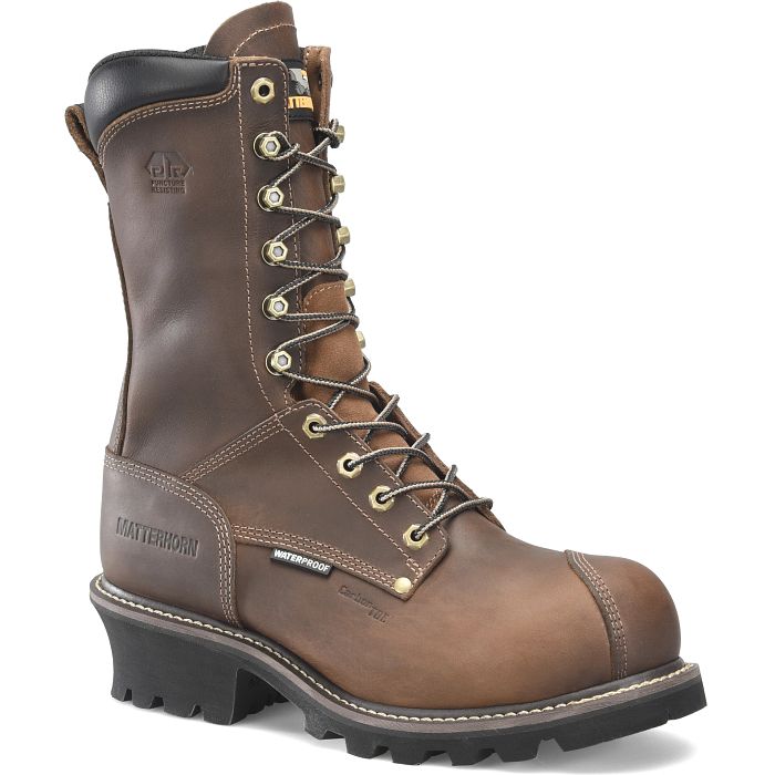 Matterhorn Men's ARC 10" WP Comp Toe Logger Work Boot -Brown- MT2510 8 / Medium / Brown - Overlook Boots
