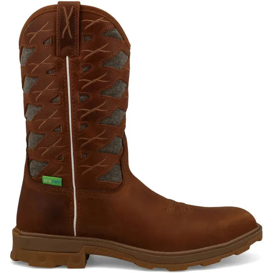 Twisted X Men's UltraLite X™ 11" Comp Toe Western Work Boot - Cinnamon - MULN002 7 / Medium / Brown - Overlook Boots