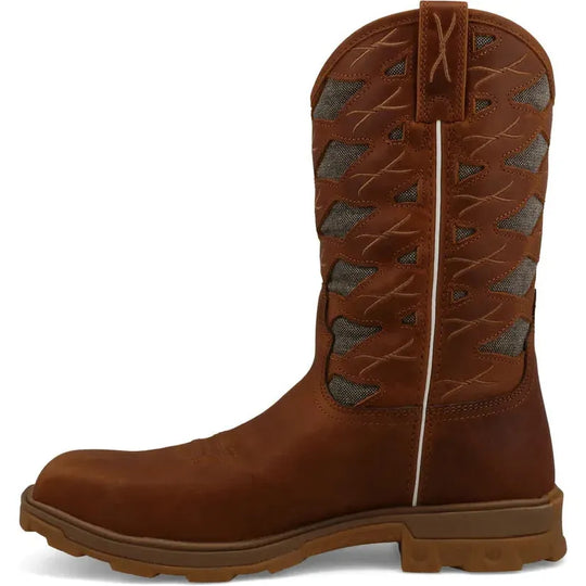 Twisted X Men's UltraLite X™ 11" Comp Toe Western Work Boot - Cinnamon - MULN002 - Overlook Boots