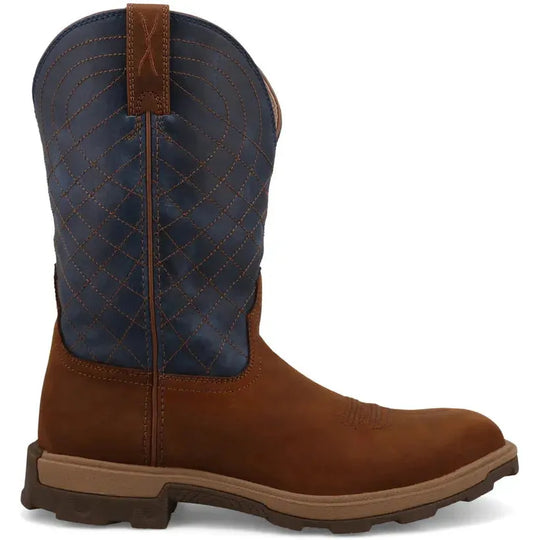 Twisted X Men's UltraLite X™ 11" Comp Toe Western Work Boot - Denim - MULN004 7 / Medium / Brown - Overlook Boots