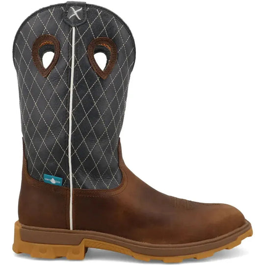 Twisted X Men's UltraLite X™ 12" Comp Toe Waterproof Western Work Boot - Brown - MULNW02 7 / Medium / Brown - Overlook Boots