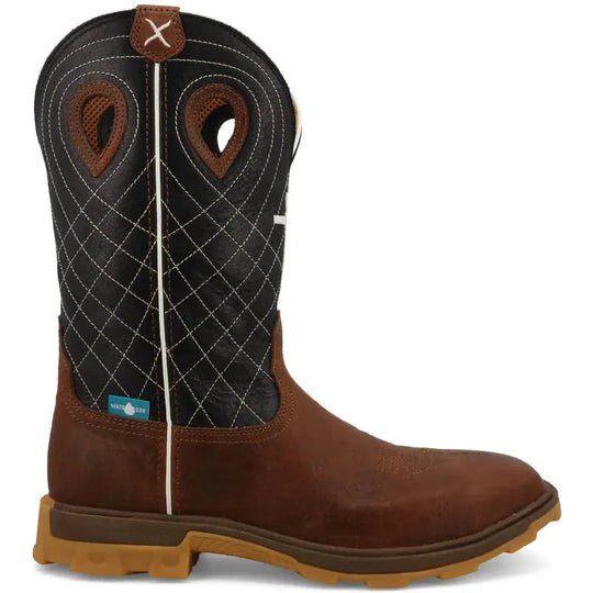 Twisted X Men's UltraLite X™ 12" Comp Toe Waterproof Work Boot - Clay - MULNW04 7 / Medium / Brown - Overlook Boots