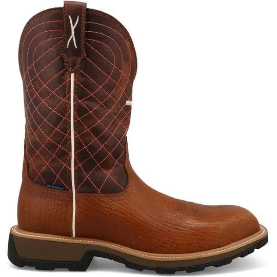 Twisted X Men's UltraLite X™ 11" Comp Toe Waterproof Work Boot - Clay - MUNW002 7 / Medium / Brown - Overlook Boots
