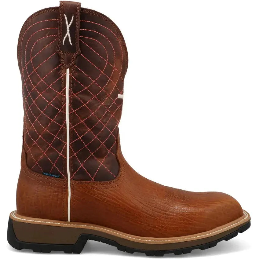 Twisted X Men's UltraLite X™ 11" Comp Toe Waterproof Work Boot - Clay - MUNW002 7 / Medium / Brown - Overlook Boots