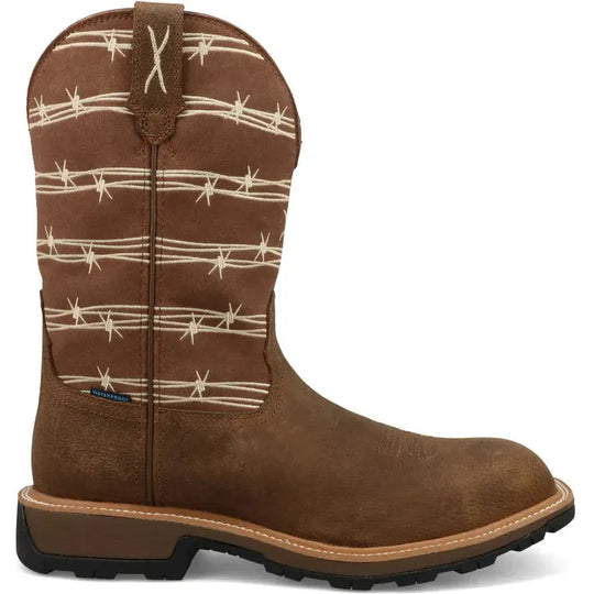 Twisted X Men's UltraLite X™ 11" Comp Toe Waterproof Western Work Boot - Bison - MUNW003 7 / Medium / Brown - Overlook Boots