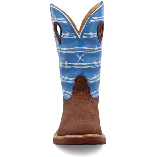 Twisted X Men's CellStretch 12" Square Toe Western Work Boot - Blue - MXB0001 - Overlook Boots