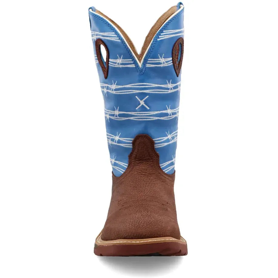 Twisted X Men's CellStretch 12" Square Toe Western Work Boot  - Blue  - MXB0001