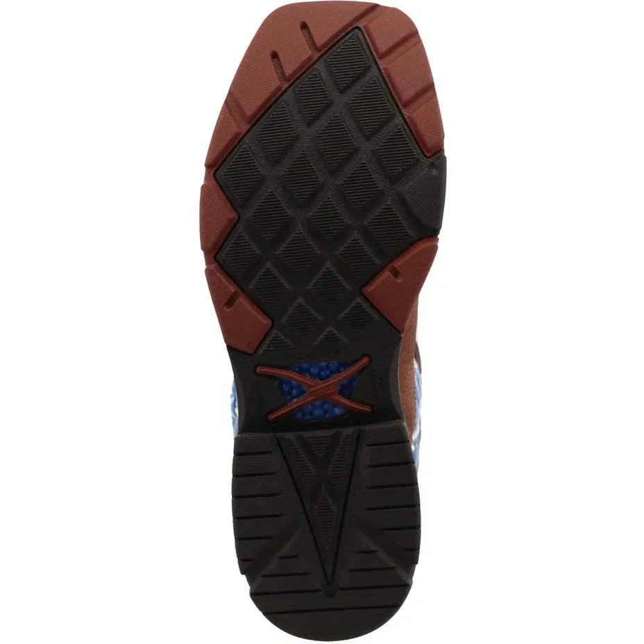 Twisted X Men's CellStretch 12" Square Toe Western Work Boot  - Blue  - MXB0001