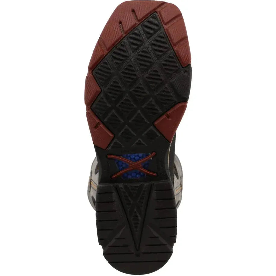 Twisted X Men's CellStretch 12" Square Toe Western Work Boot  - Grey  - MXB0002