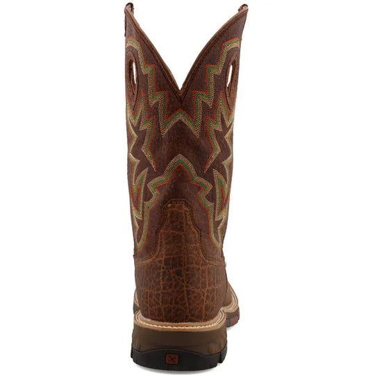 Twisted X Men's CellStretch 12" Square Toe Western Work Boot - Tan - MXB0004 - Overlook Boots