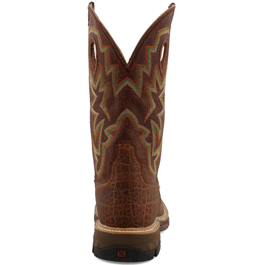 Twisted X Men's CellStretch 12" Square Toe Western Work Boot  - Tan  - MXB0004