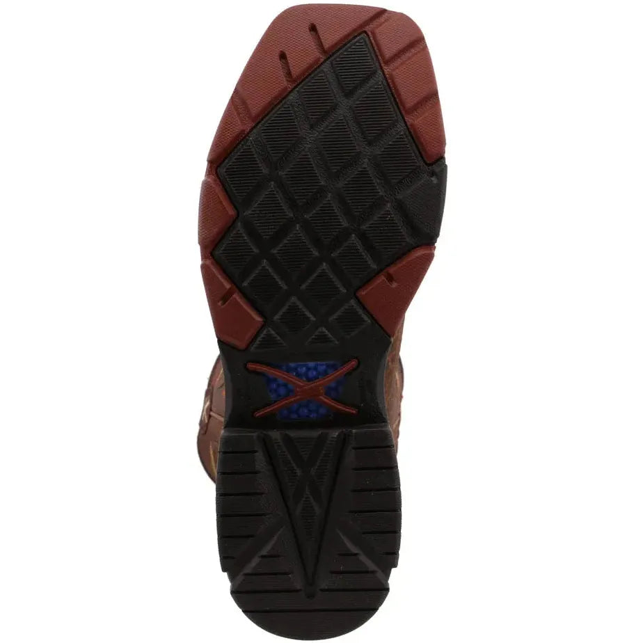 Twisted X Men's CellStretch 12" Square Toe Western Work Boot  - Tan  - MXB0004