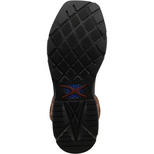 Twisted X Men's 12" Square Toe Western Work Boot - Ginger & Rust - MXB0011 - Overlook Boots