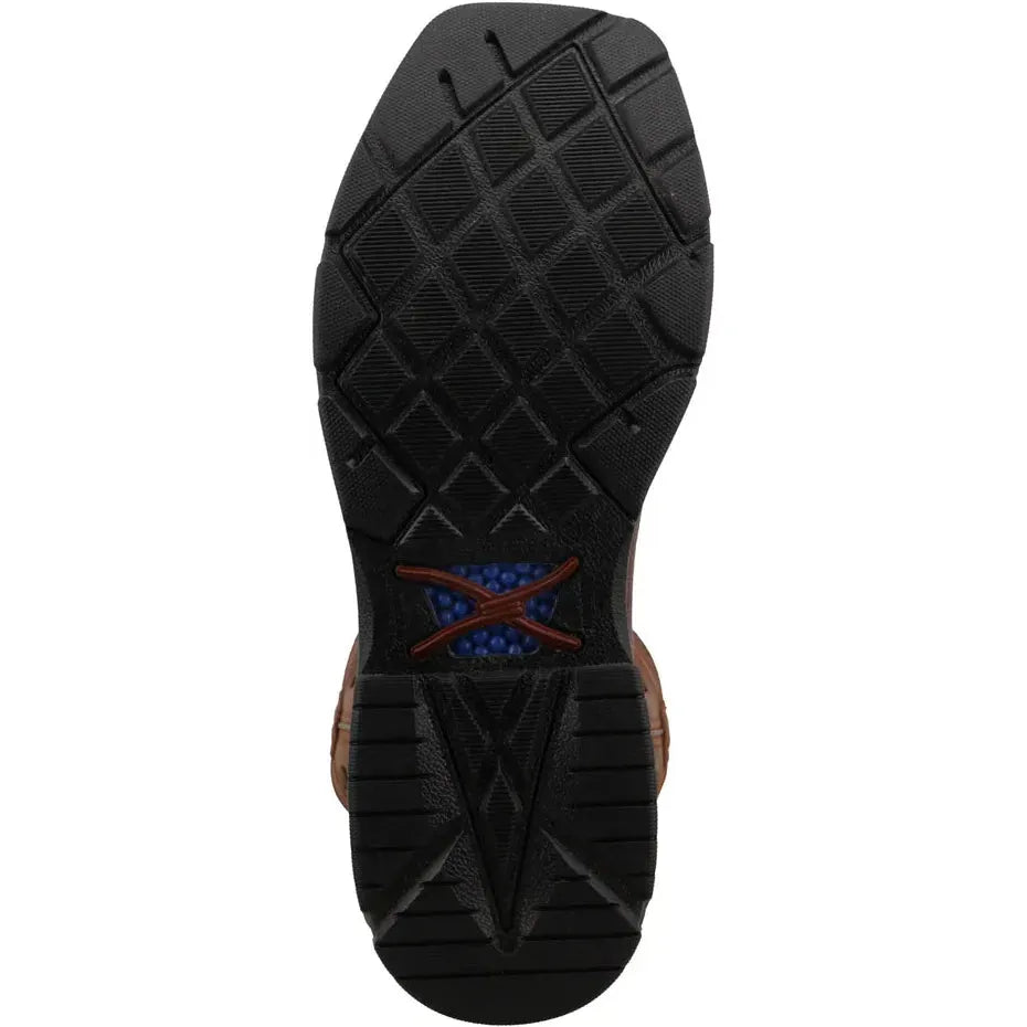 Twisted X Men's 12" Square Toe Western Work Boot  - Ginger & Rust  - MXB0011