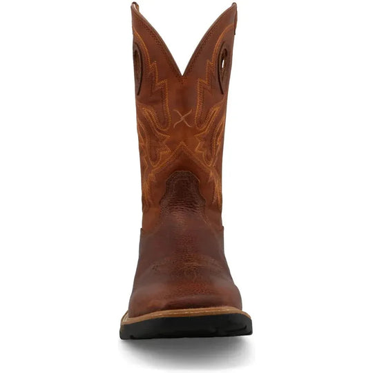 Twisted X Men's 12" Square Toe Western Work Boot - Ginger & Rust - MXB0011 - Overlook Boots
