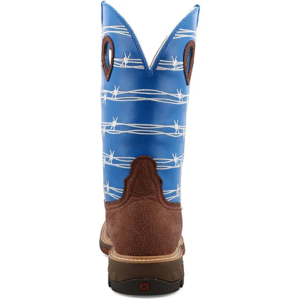 Twisted X Men's CellStretch 12" Alloy Toe Western Work Boot - Blue - MXBA001