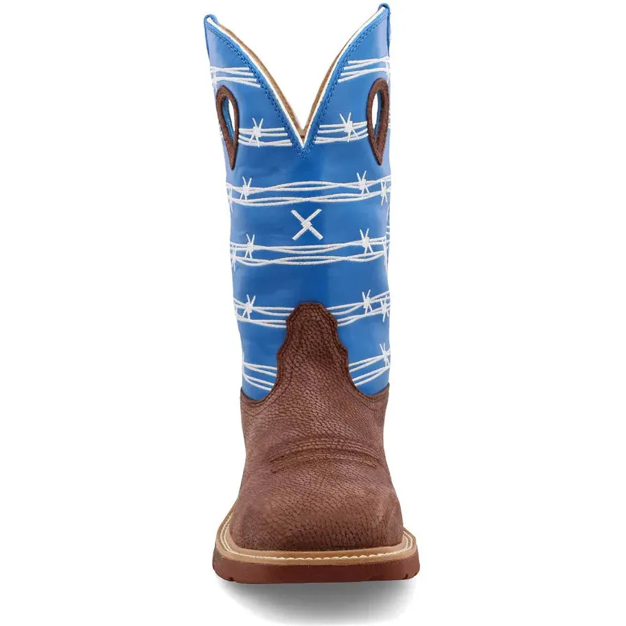 Twisted X Men's CellStretch 12" Alloy Toe Western Work Boot - Blue - MXBA001