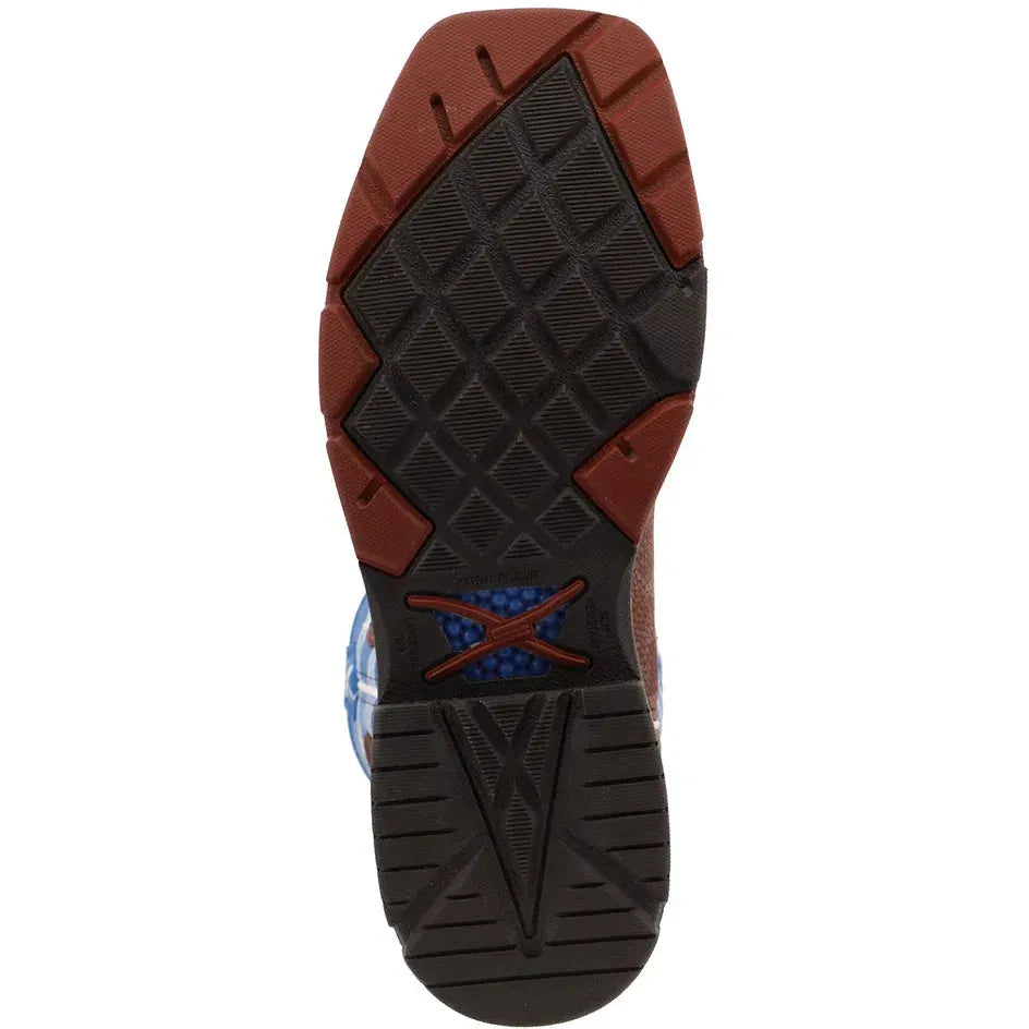 Twisted X Men's CellStretch 12" Alloy Toe Western Work Boot - Blue - MXBA001