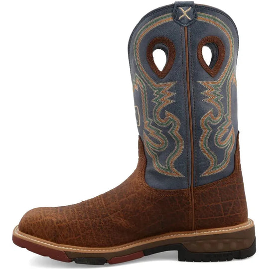 Twisted X Men's CellStretch 12" Alloy Toe Western Work Boot - Saddle - MXBA005 - Overlook Boots