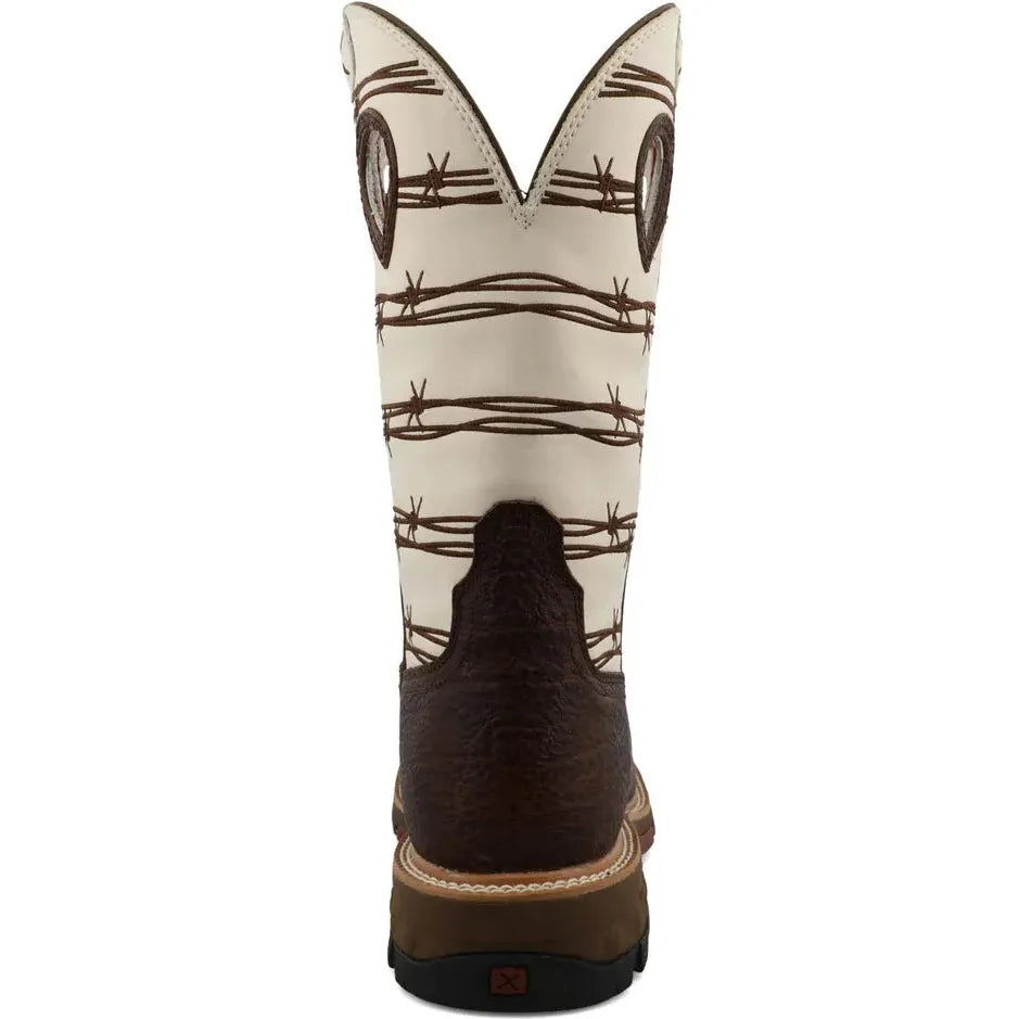 Twisted X Men's CellStretch 12" Alloy Toe Western Work Boot - Brown - MXBA006