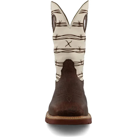 Twisted X Men's CellStretch 12" Alloy Toe Western Work Boot - Brown - MXBA006 - Overlook Boots