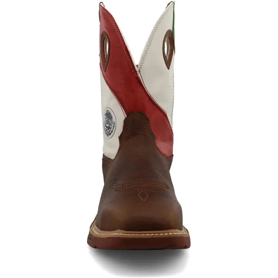 Twisted X Men's 11" Alloy Toe Waterproof Pull On Western Work Boot - Brown - MXBAW03