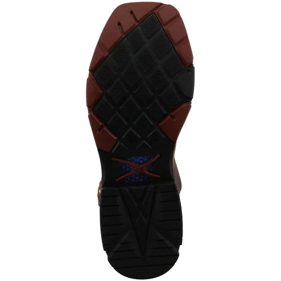 Twisted X Men's 11" Alloy Toe Waterproof Pull On Western Work Boot - Brown - MXBAW03