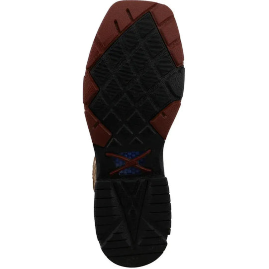 Twisted X Men's CellStretch 12" Alloy Toe Waterproof Western Work Boot - Brown - MXBAW05 - Overlook Boots