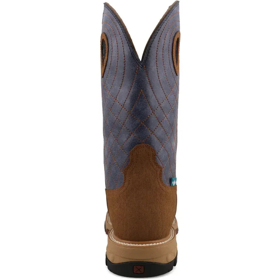 Twisted X Men's CellStretch 12" Alloy Toe Waterproof Western Work Boot - Clay - MXBAW06