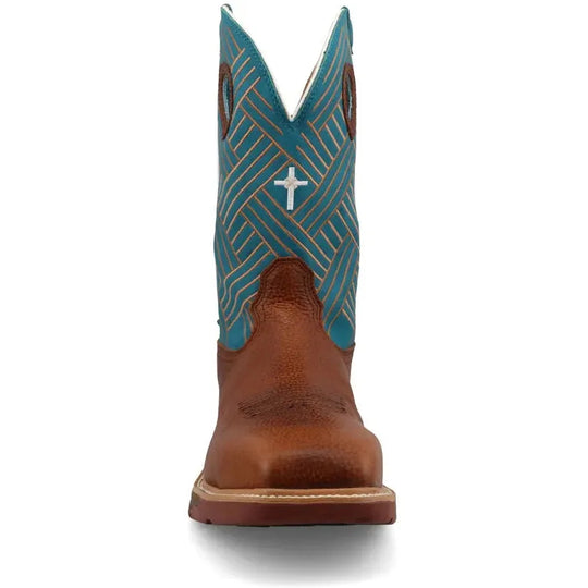 Twisted X Men's LeatherTWX 12" Alloy Toe Waterproof Western Work Boot - Sequoia - MXBAW07 - Overlook Boots