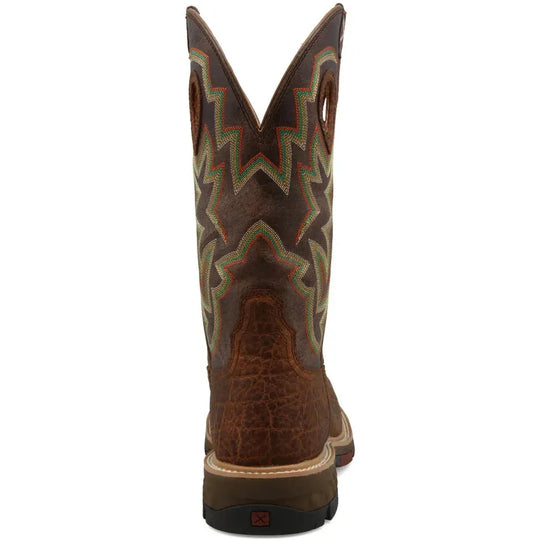 Twisted X Men's CellStretch 12" Comp Toe Pull On Western Work Boot - Tan - MXBN001 - Overlook Boots