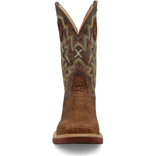 Twisted X Men's CellStretch 12" Comp Toe Pull On Western Work Boot - Tan - MXBN001 - Overlook Boots