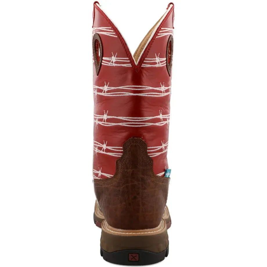 Twisted X Men's CellStretch 12" Comp Toe Waterproof Western Work Boot - Saddle - MXBNW01