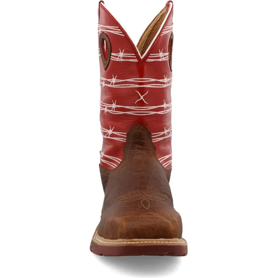 Twisted X Men's CellStretch 12" Comp Toe Waterproof Western Work Boot - Saddle - MXBNW01