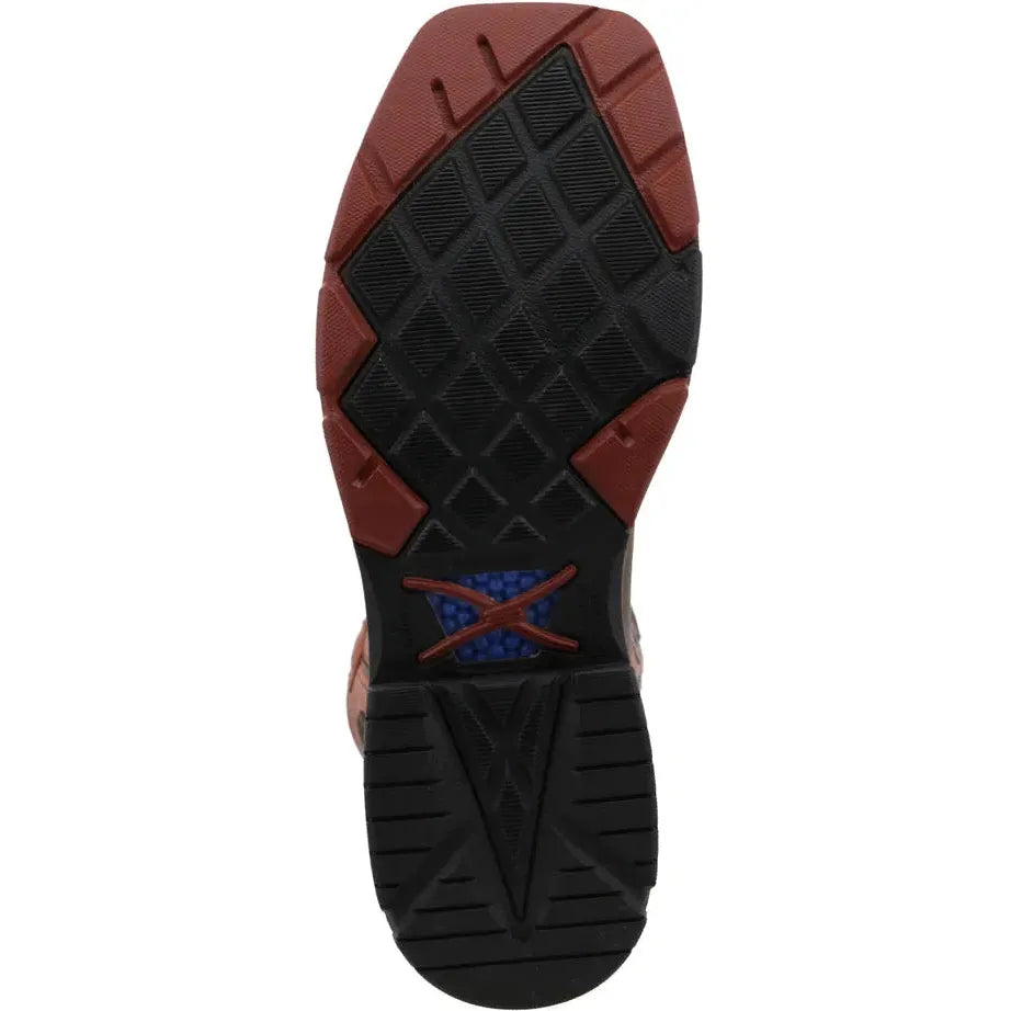 Twisted X Men's CellStretch 12" Comp Toe Waterproof Western Work Boot - Brown - MXBNW03