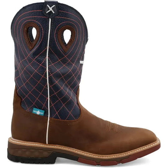 Twisted X Men's CellStretch 12" Comp Toe Western Work Boot - Mocha - MXBW001 7 / Medium / Brown - Overlook Boots