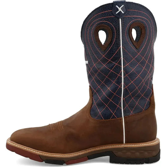 Twisted X Men's CellStretch 12" Comp Toe Western Work Boot - Mocha - MXBW001 - Overlook Boots