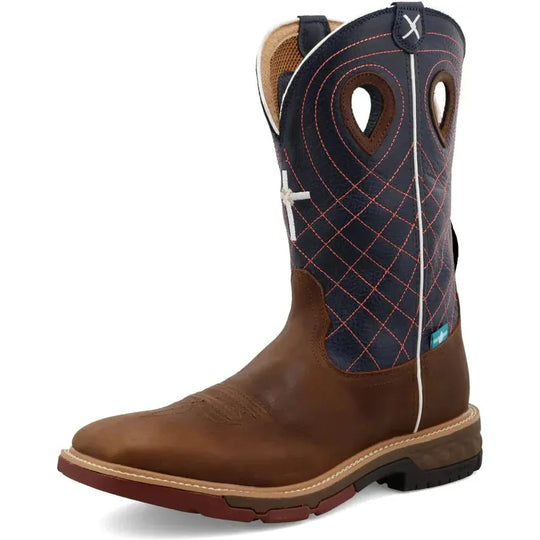 Twisted X Men's CellStretch 12" Comp Toe Western Work Boot - Mocha - MXBW001 - Overlook Boots