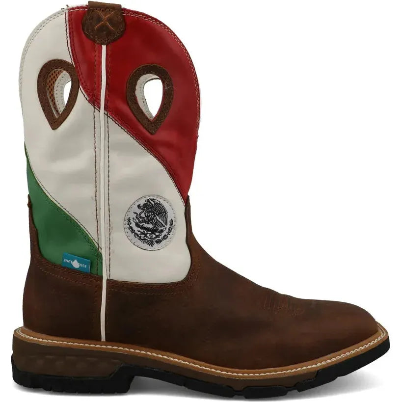 Twisted X Men's CellStretch 11" Comp Toe Waterproof Western Work Boot - Brown - MXBW006